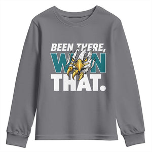 Been There Won That Fierce Eagle Youth Sweatshirt Game Day Champions Sport Fans TS02 Charcoal Print Your Wear