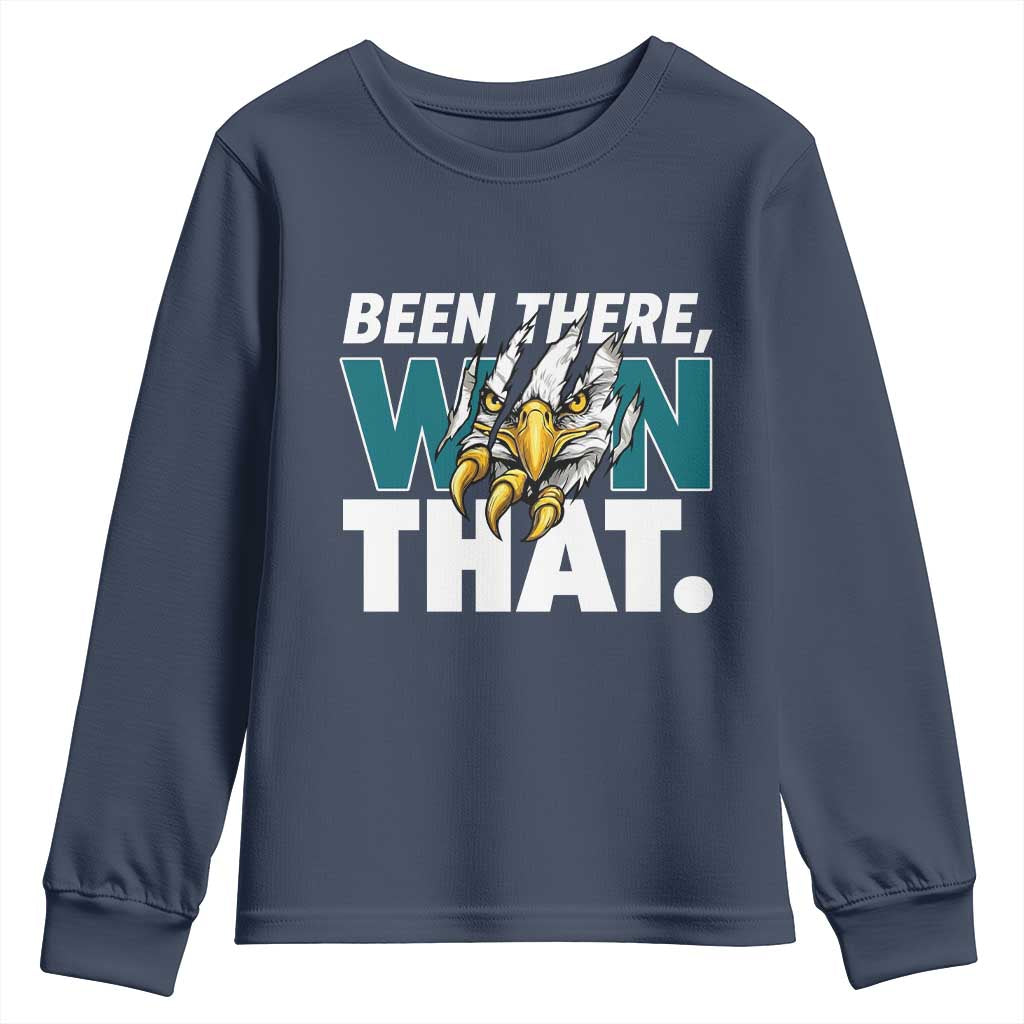 Been There Won That Fierce Eagle Youth Sweatshirt Game Day Champions Sport Fans TS02 Navy Print Your Wear