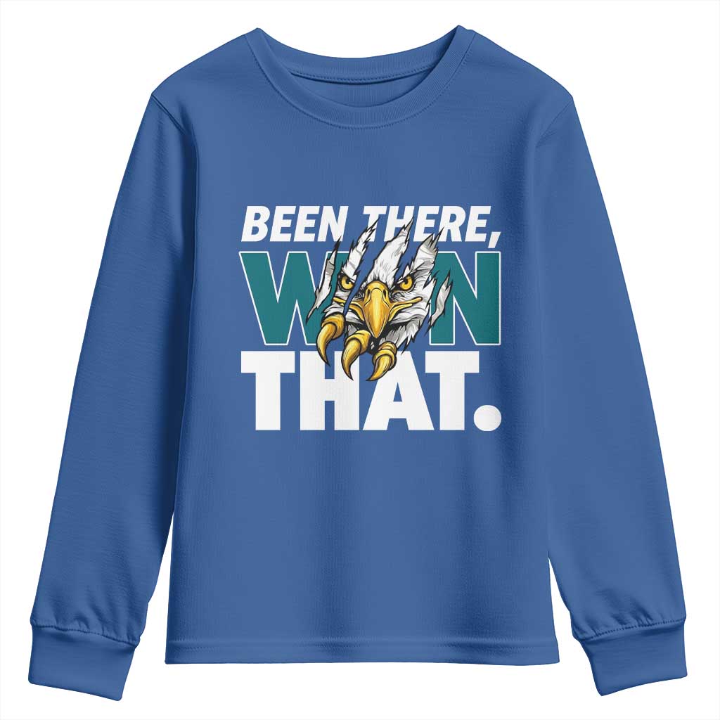 Been There Won That Fierce Eagle Youth Sweatshirt Game Day Champions Sport Fans TS02 Royal Blue Print Your Wear