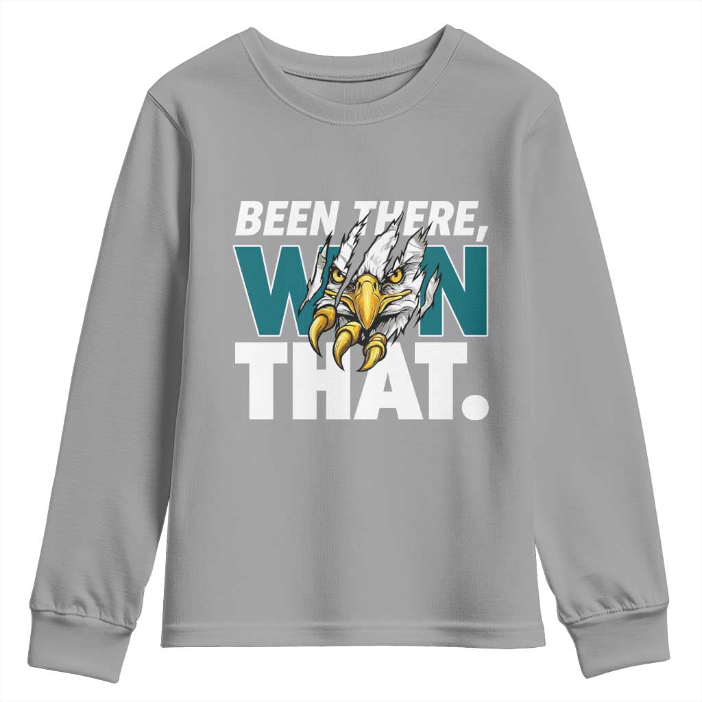 Been There Won That Fierce Eagle Youth Sweatshirt Game Day Champions Sport Fans TS02 Sport Gray Print Your Wear
