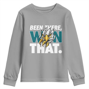 Been There Won That Fierce Eagle Youth Sweatshirt Game Day Champions Sport Fans TS02 Sport Gray Print Your Wear