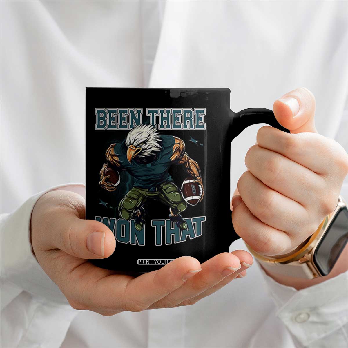 Been There Won That Fierce Football Graphic Coffee Mug Game Day Champions Sport Fans TS02 Print Your Wear