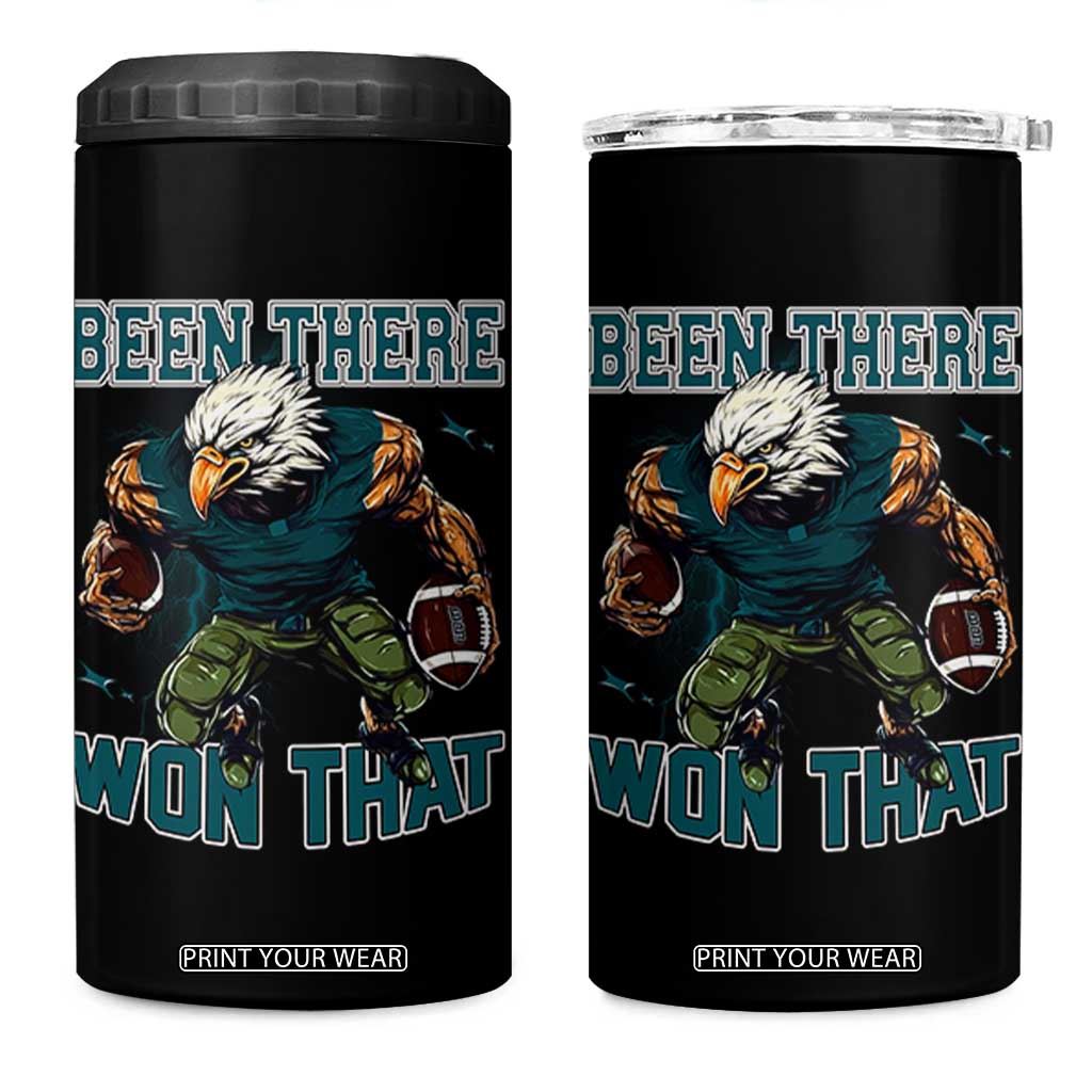 Been There Won That Fierce Football Graphic 4 in 1 Can Cooler Tumbler Game Day Champions Sport Fans TS02 One Size: 16 oz Black Print Your Wear