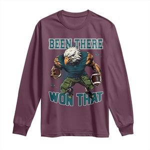 Been There Won That Fierce Football Graphic Long Sleeve Shirt Game Day Champions Sport Fans TS02 Maroon Print Your Wear