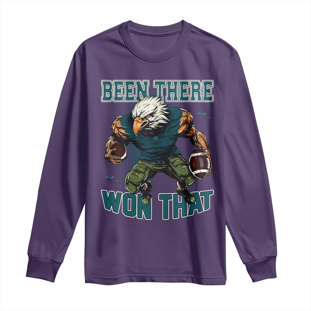 Been There Won That Fierce Football Graphic Long Sleeve Shirt Game Day Champions Sport Fans TS02 Purple Print Your Wear