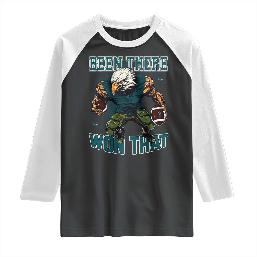 Been There Won That Fierce Football Graphic Raglan Shirt Game Day Champions Sport Fans TS02 Black White Print Your Wear