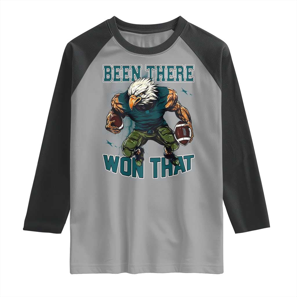 Been There Won That Fierce Football Graphic Raglan Shirt Game Day Champions Sport Fans TS02 Sport Gray Black Print Your Wear