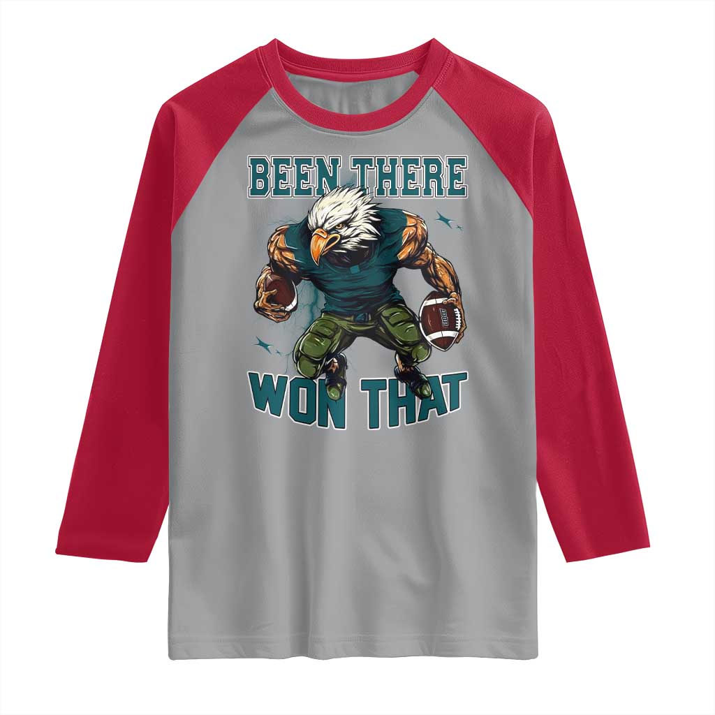Been There Won That Fierce Football Graphic Raglan Shirt Game Day Champions Sport Fans TS02 Sport Gray Red Print Your Wear