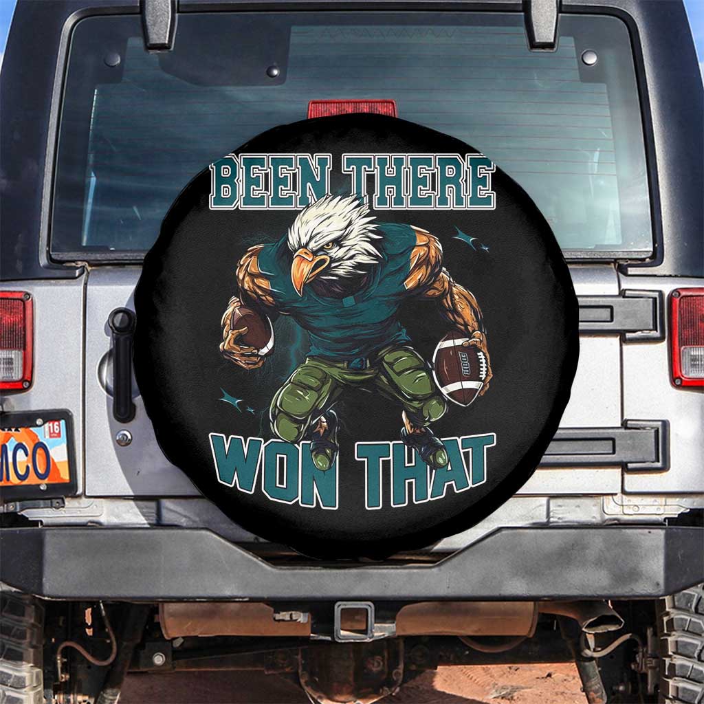 Been There Won That Fierce Football Graphic Spare Tire Cover Game Day Champions Sport Fans TS02 No hole Black Print Your Wear