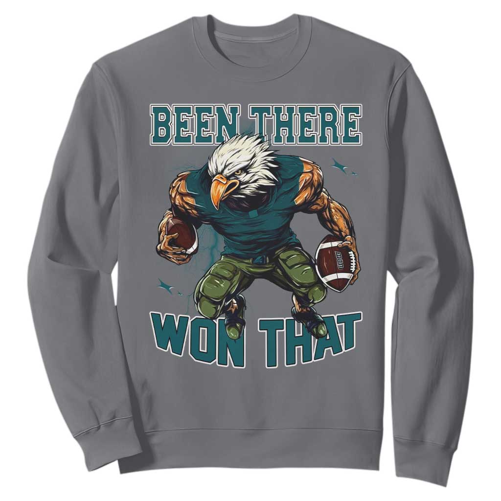 Been There Won That Fierce Football Graphic Sweatshirt Game Day Champions Sport Fans TS02 Charcoal Print Your Wear