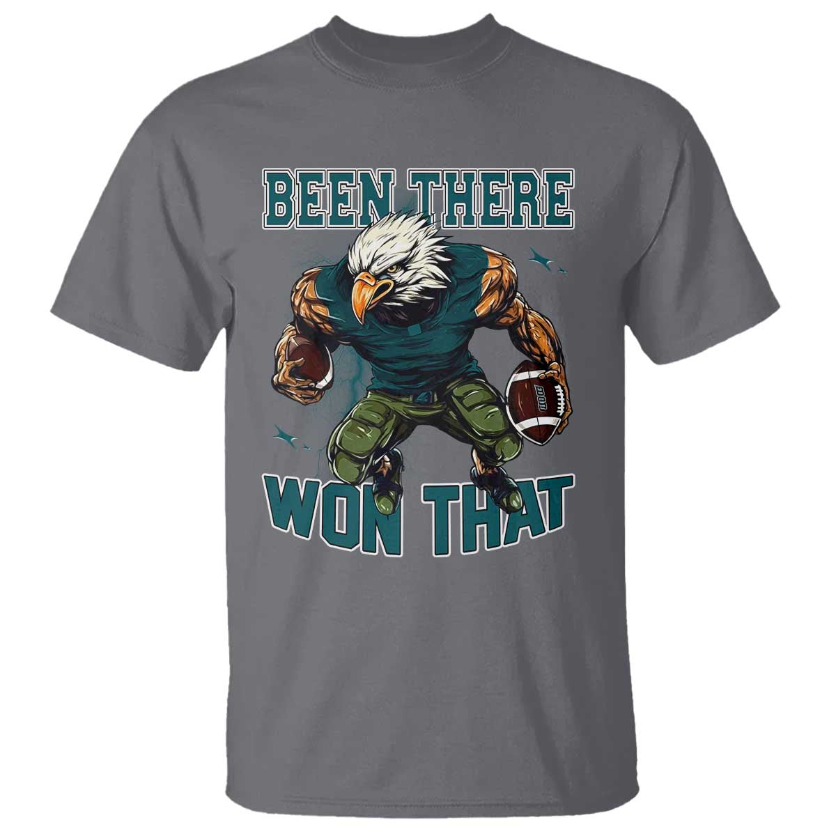 Been There Won That Fierce Football Graphic T Shirt Game Day Champions Sport Fans TS02 Charcoal Print Your Wear