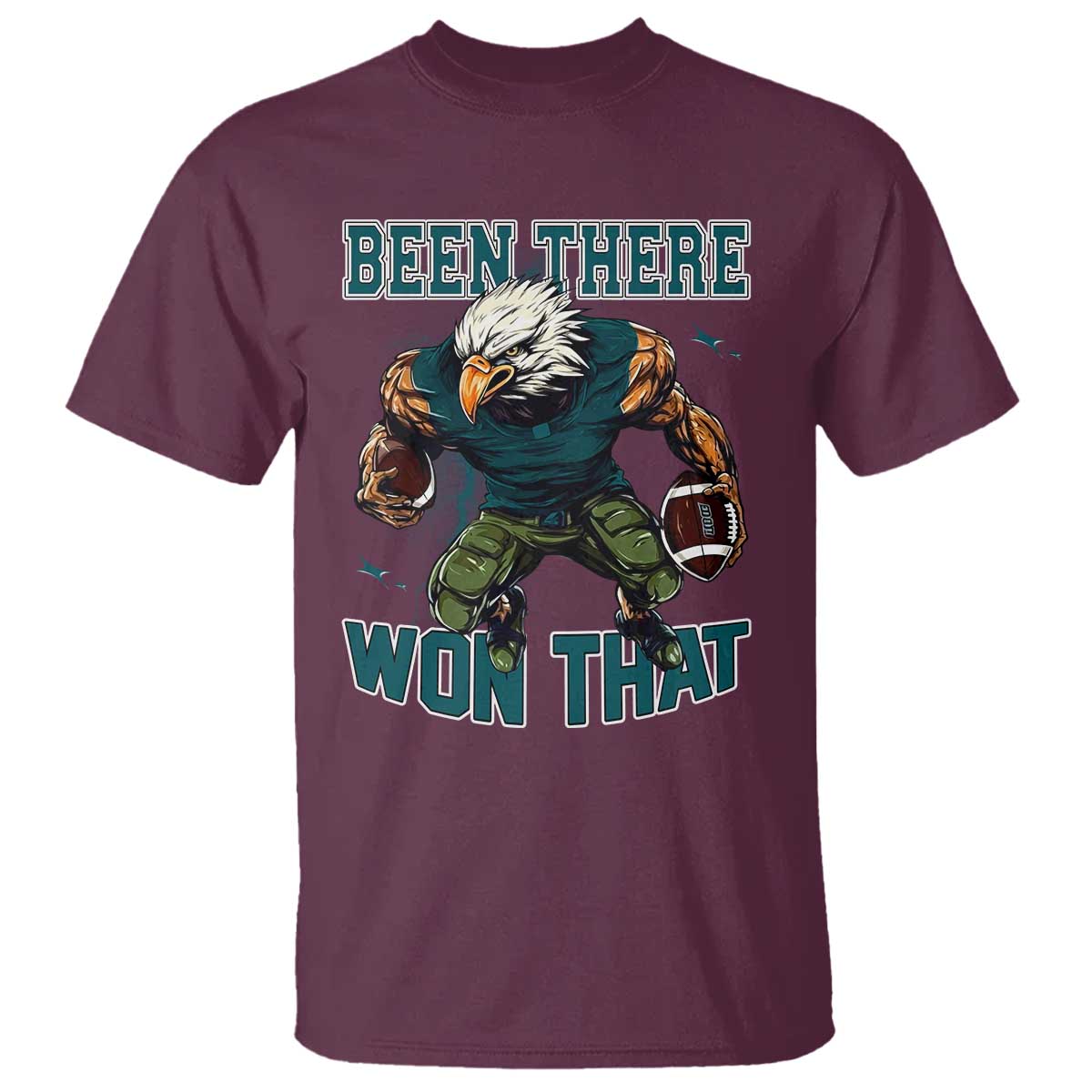 Been There Won That Fierce Football Graphic T Shirt Game Day Champions Sport Fans TS02 Maroon Print Your Wear