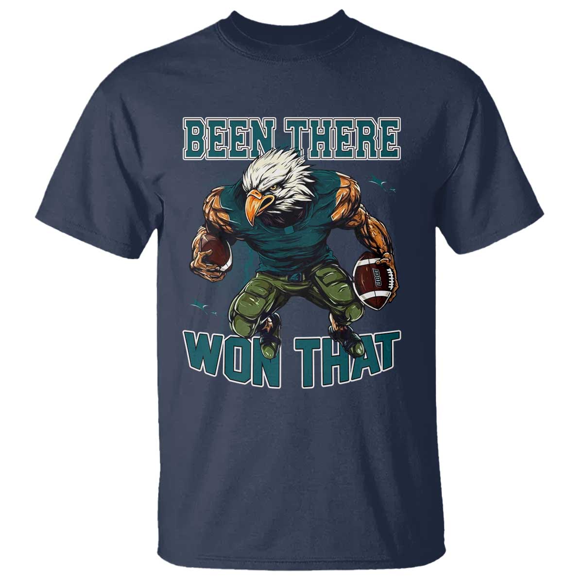 Been There Won That Fierce Football Graphic T Shirt Game Day Champions Sport Fans TS02 Navy Print Your Wear