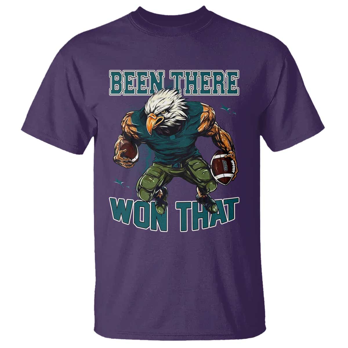 Been There Won That Fierce Football Graphic T Shirt Game Day Champions Sport Fans TS02 Purple Print Your Wear