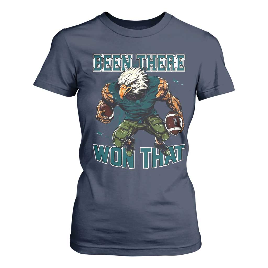 Been There Won That Fierce Football Graphic T Shirt For Women Game Day Champions Sport Fans TS02 Navy Print Your Wear