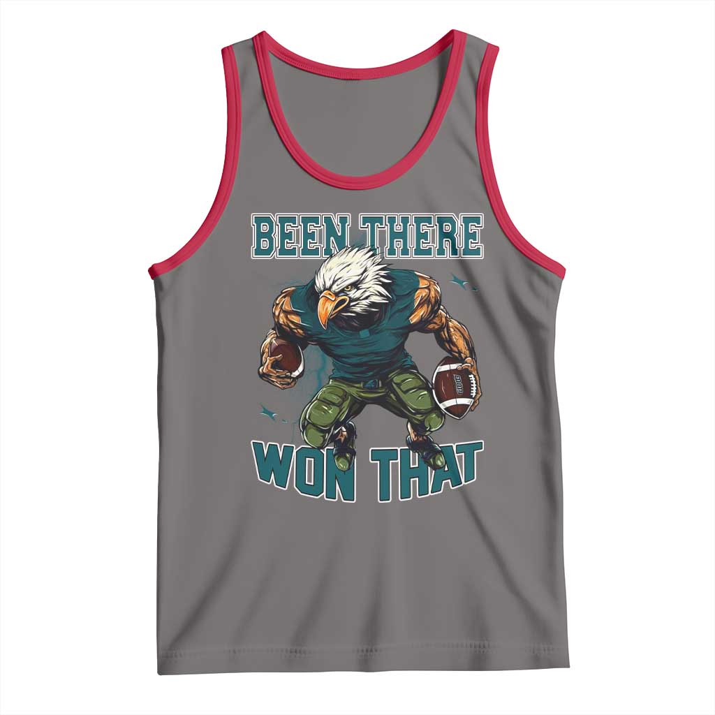Been There Won That Fierce Football Graphic Tank Top Game Day Champions Sport Fans TS02 Deep Heather Red Print Your Wear