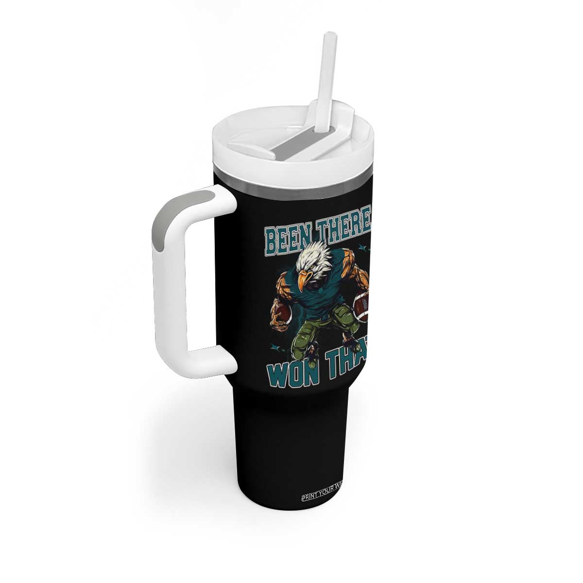 Been There Won That Fierce Football Graphic Tumbler With Handle Game Day Champions Sport Fans TS02 Print Your Wear