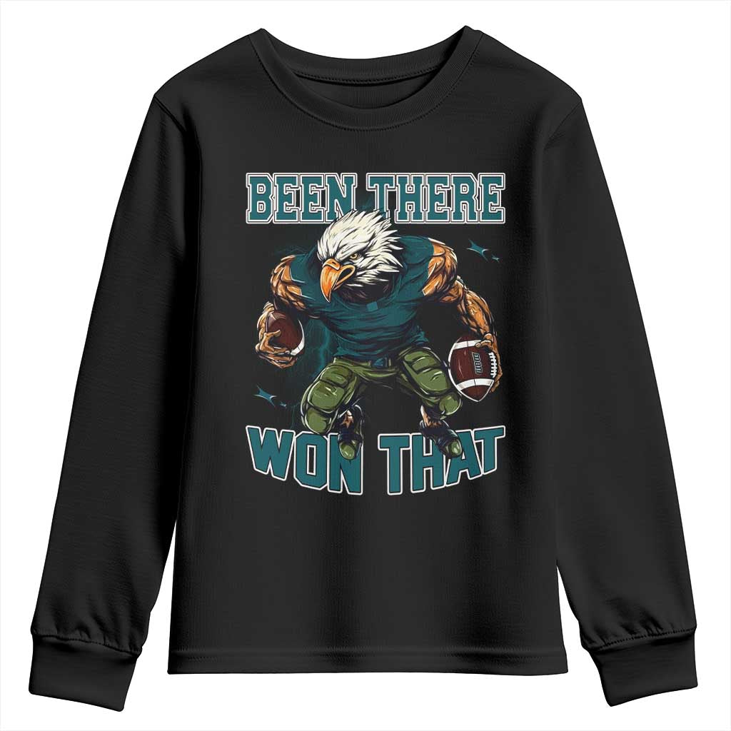 Been There Won That Fierce Football Graphic Youth Sweatshirt Game Day Champions Sport Fans TS02 Black Print Your Wear