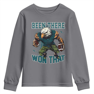 Been There Won That Fierce Football Graphic Youth Sweatshirt Game Day Champions Sport Fans TS02 Charcoal Print Your Wear