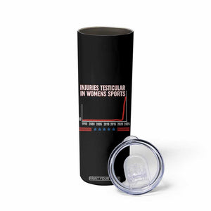 Testicular Injuries in Womens Sports Satirical Graphic Skinny Tumbler Dark Humor with Controversial Commentary TS02 Print Your Wear