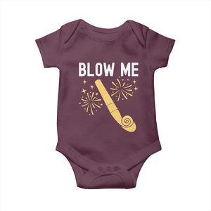 Funny Offensive Blow Me Baby Onesie Adult Humor Party Celebration TS02 Maroon Print Your Wear