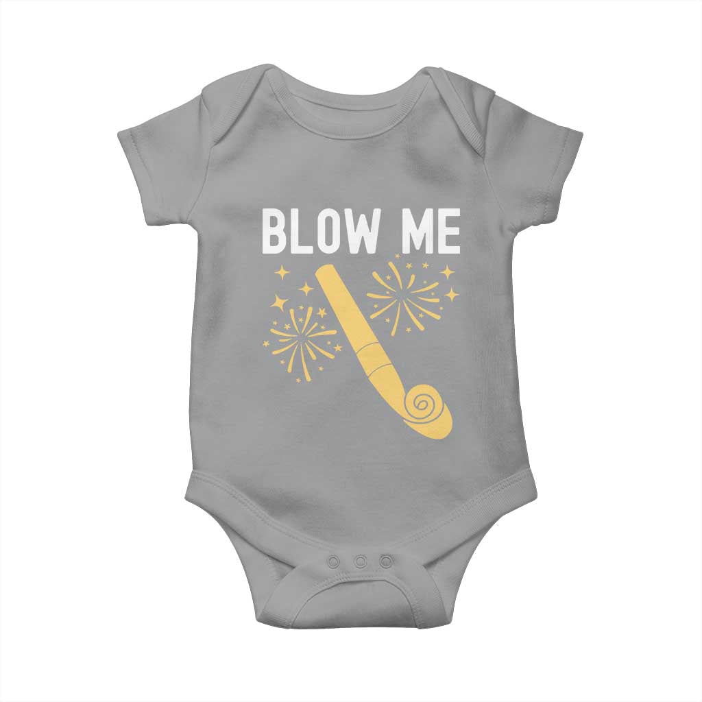 Funny Offensive Blow Me Baby Onesie Adult Humor Party Celebration TS02 Sport Gray Print Your Wear
