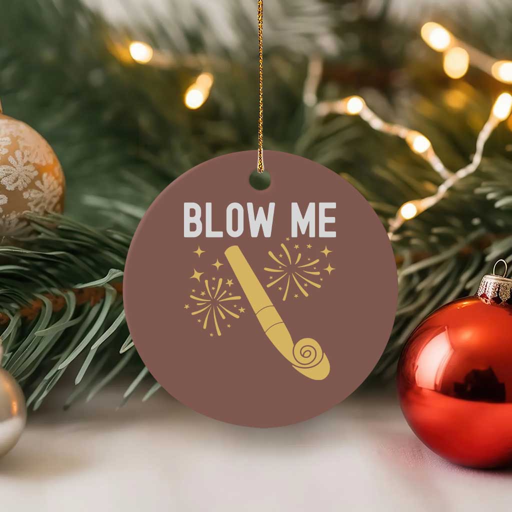 Funny Offensive Blow Me Ceramic Ornament Adult Humor Party Celebration TS02 1pc Mocha Print Your Wear
