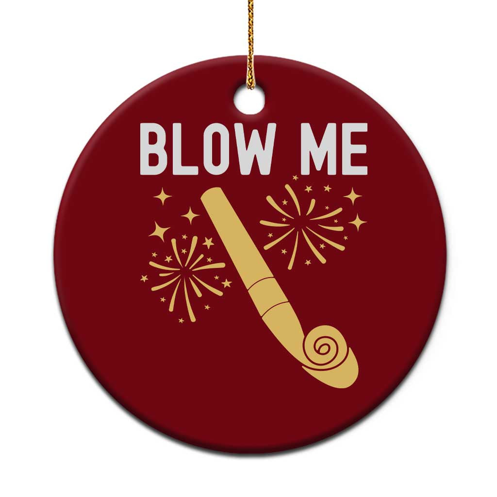 Funny Offensive Blow Me Ceramic Ornament Adult Humor Party Celebration TS02 1pc Red Print Your Wear