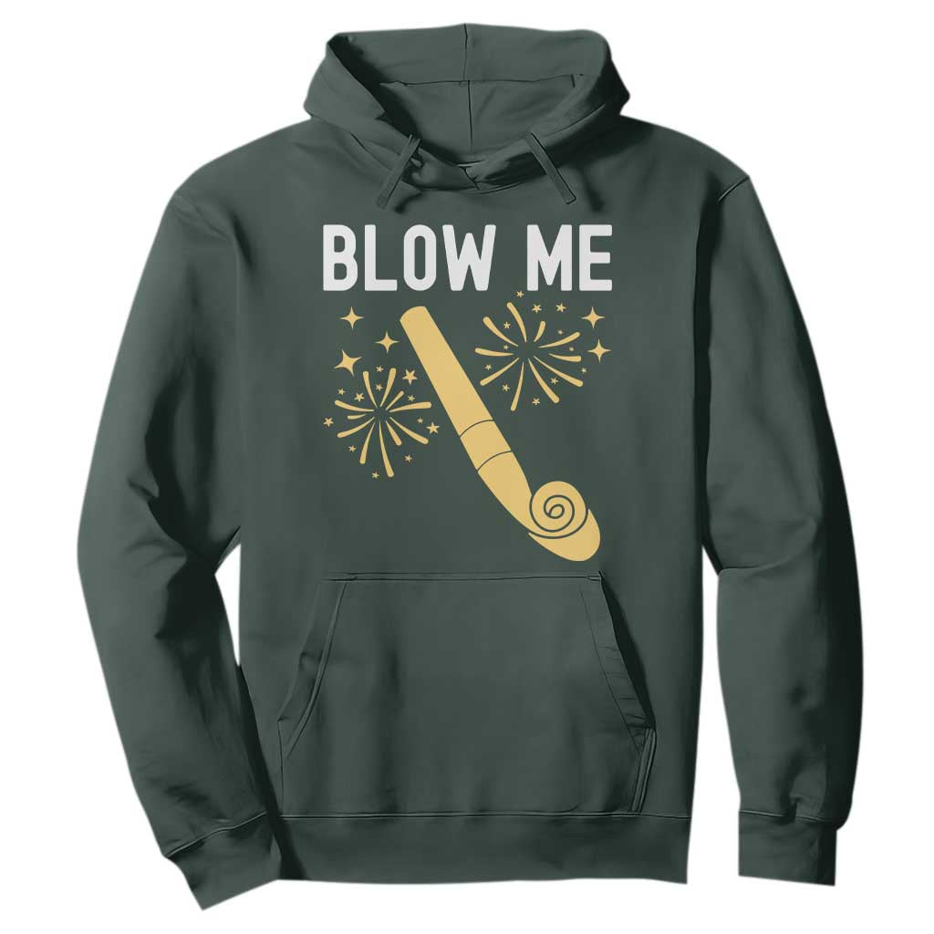 Funny Offensive Blow Me Hoodie Adult Humor Party Celebration TS02 Dark Forest Green Print Your Wear
