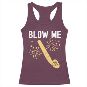 Funny Offensive Blow Me Racerback Tank Top Adult Humor Party Celebration TS02 Maroon Print Your Wear