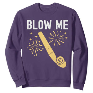 Funny Offensive Blow Me Sweatshirt Adult Humor Party Celebration TS02 Purple Print Your Wear