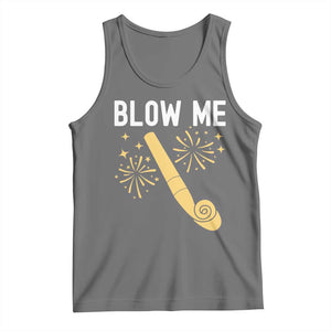Funny Offensive Blow Me Tank Top Adult Humor Party Celebration TS02 Black Heather Print Your Wear