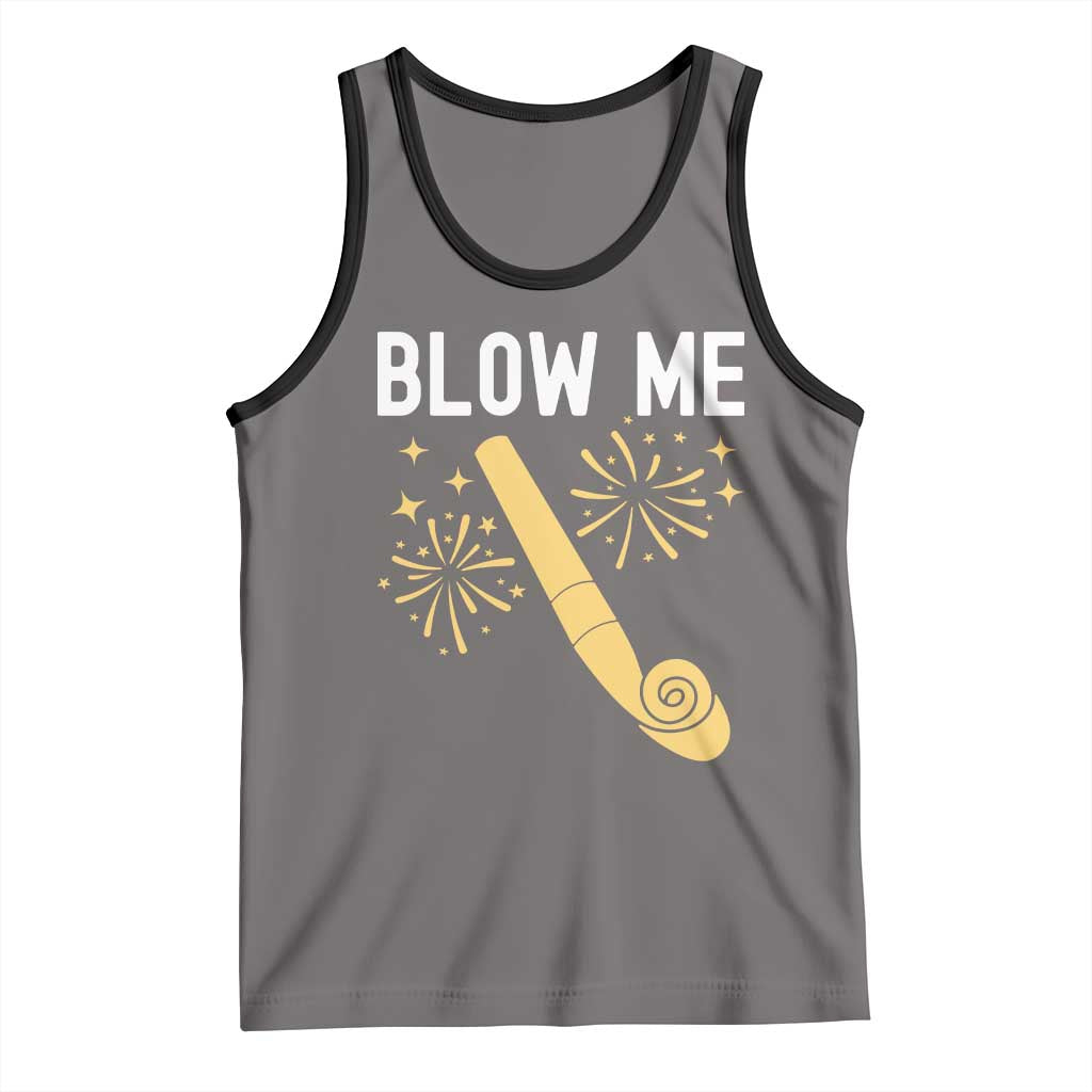 Funny Offensive Blow Me Tank Top Adult Humor Party Celebration TS02 Deep Heather Black Print Your Wear
