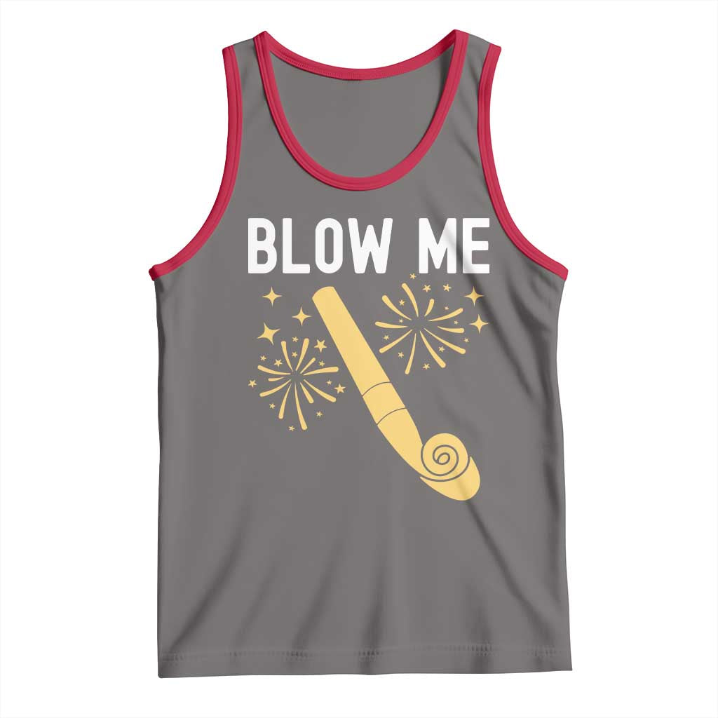 Funny Offensive Blow Me Tank Top Adult Humor Party Celebration TS02 Deep Heather Red Print Your Wear