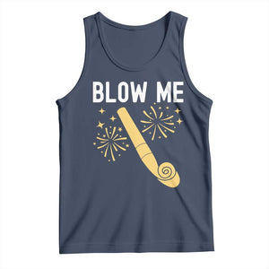 Funny Offensive Blow Me Tank Top Adult Humor Party Celebration TS02 Navy Print Your Wear