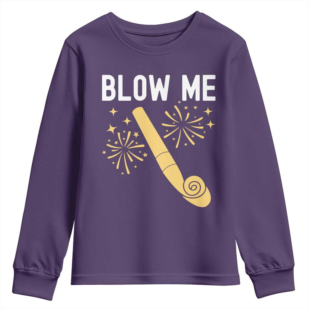 Funny Offensive Blow Me Youth Sweatshirt Adult Humor Party Celebration TS02 Purple Print Your Wear