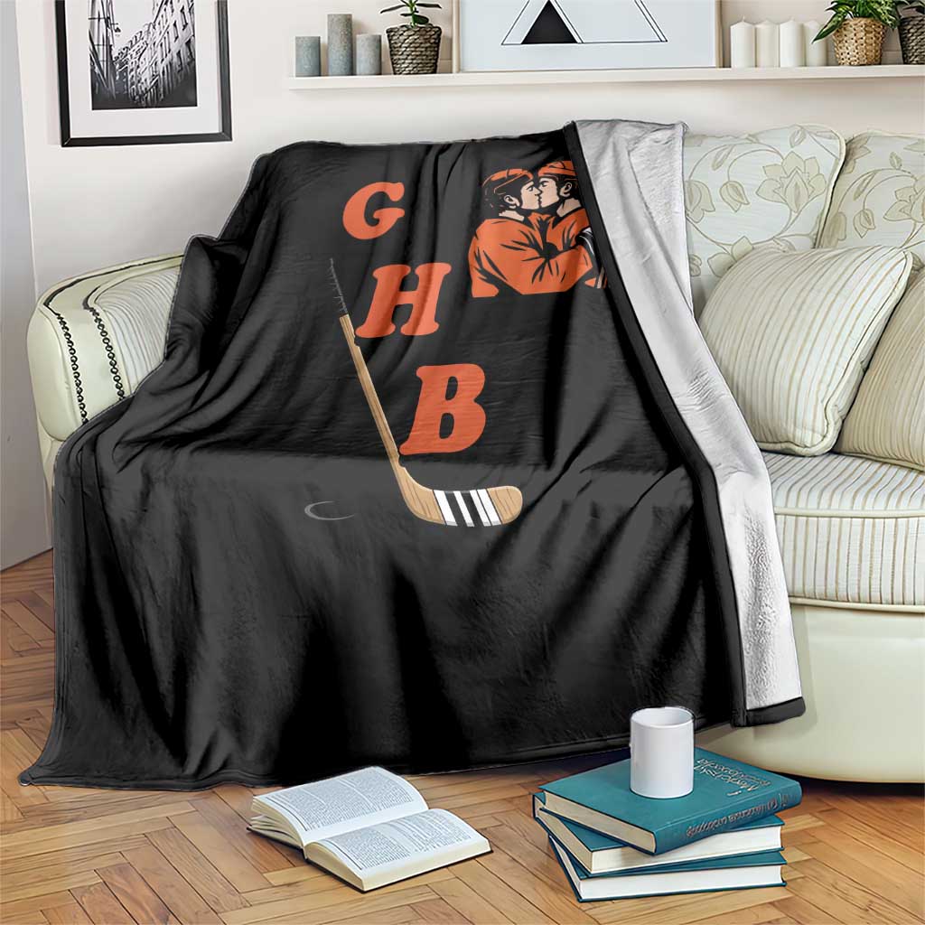 Yeah I Like GHB Gay Hockey Boys Throw Blanket LGBTQ Pride Hockey Fan TS02 Print Your Wear