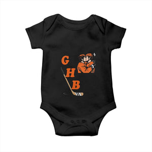 Yeah I Like GHB Gay Hockey Boys Baby Onesie LGBTQ Pride Hockey Fan TS02 Black Print Your Wear