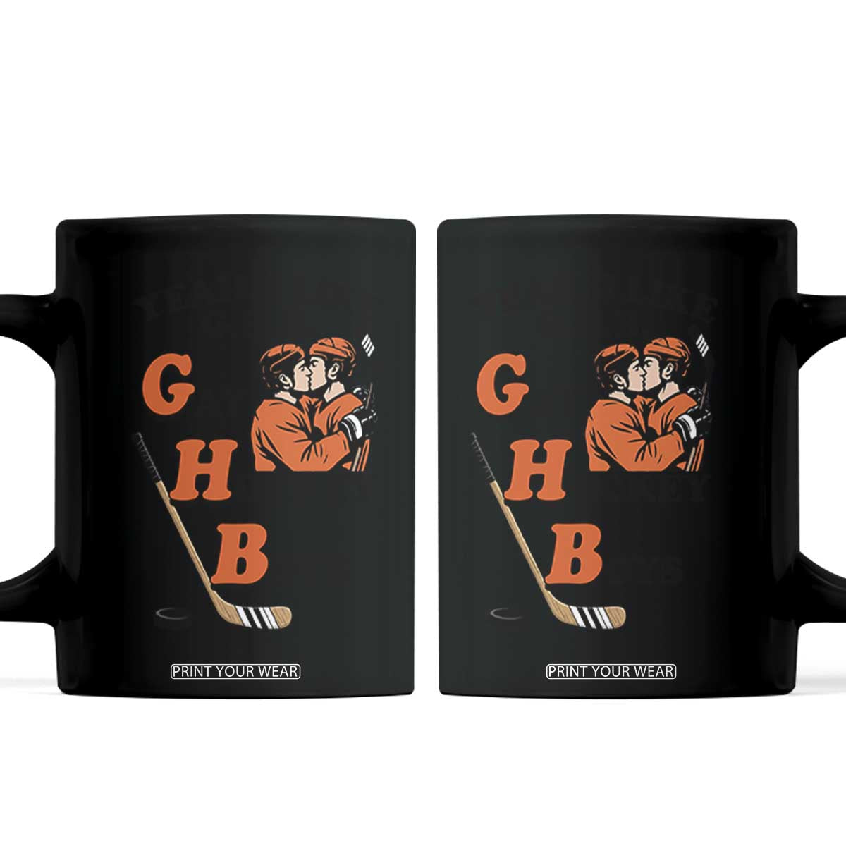 Yeah I Like GHB Gay Hockey Boys Coffee Mug LGBTQ Pride Hockey Fan TS02 Black Print Your Wear