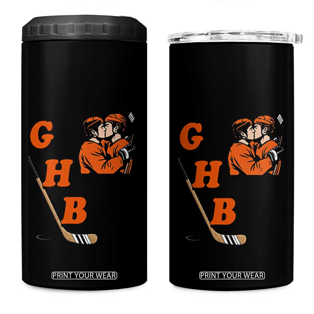 Yeah I Like GHB Gay Hockey Boys 4 in 1 Can Cooler Tumbler LGBTQ Pride Hockey Fan TS02 One Size: 16 oz Black Print Your Wear