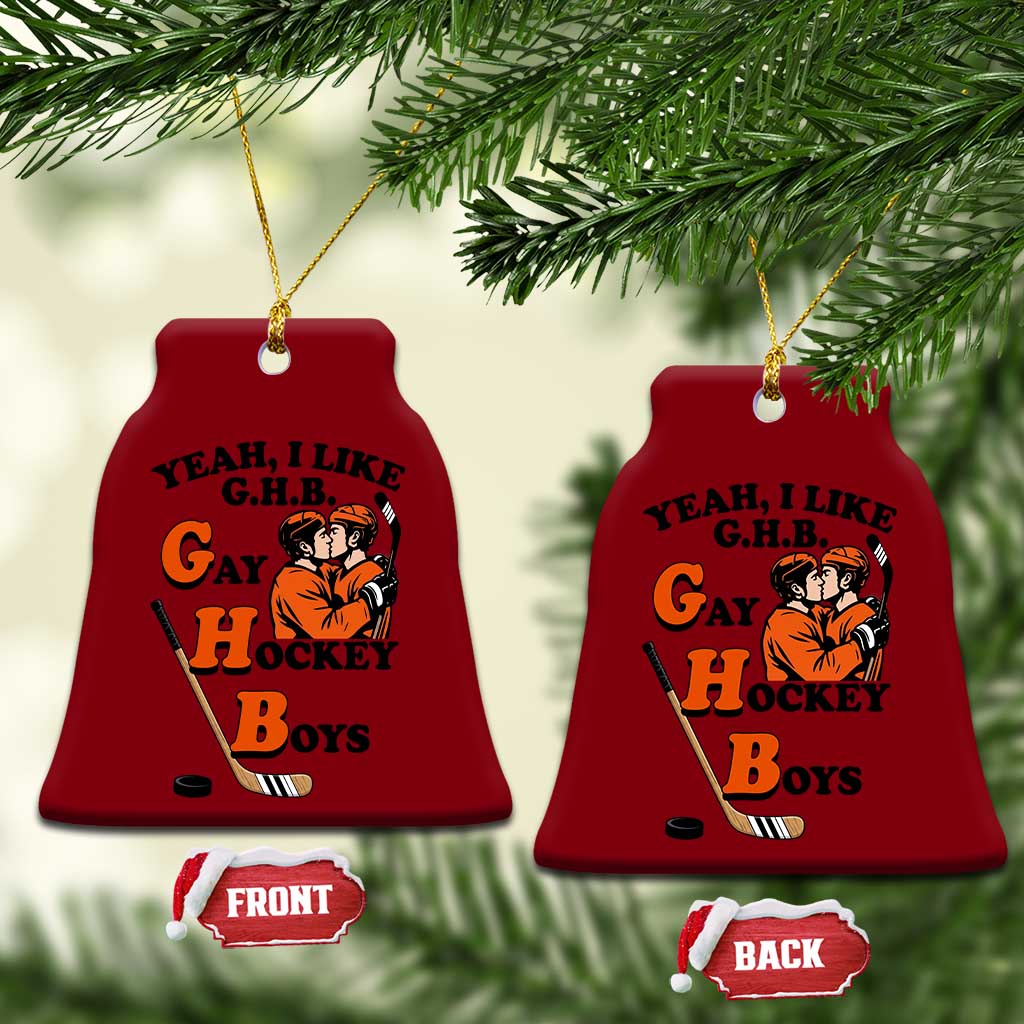 Yeah I Like GHB Gay Hockey Boys Ceramic Ornament LGBTQ Pride Hockey Fan TS02 Print Your Wear