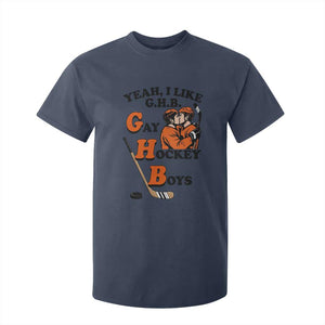 Yeah I Like GHB Gay Hockey Boys T Shirt For Kid LGBTQ Pride Hockey Fan TS02 Navy Print Your Wear