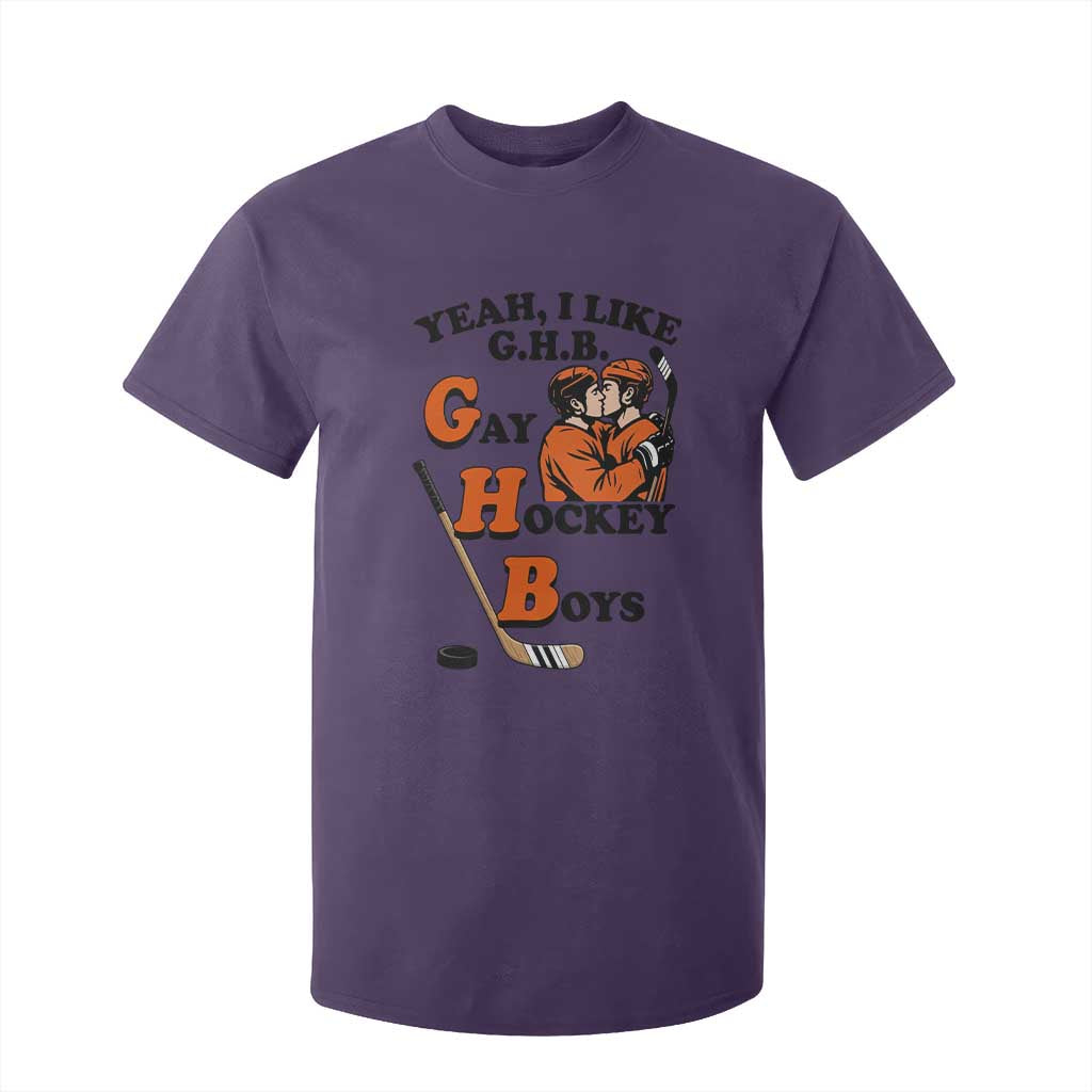 Yeah I Like GHB Gay Hockey Boys T Shirt For Kid LGBTQ Pride Hockey Fan TS02 Purple Print Your Wear