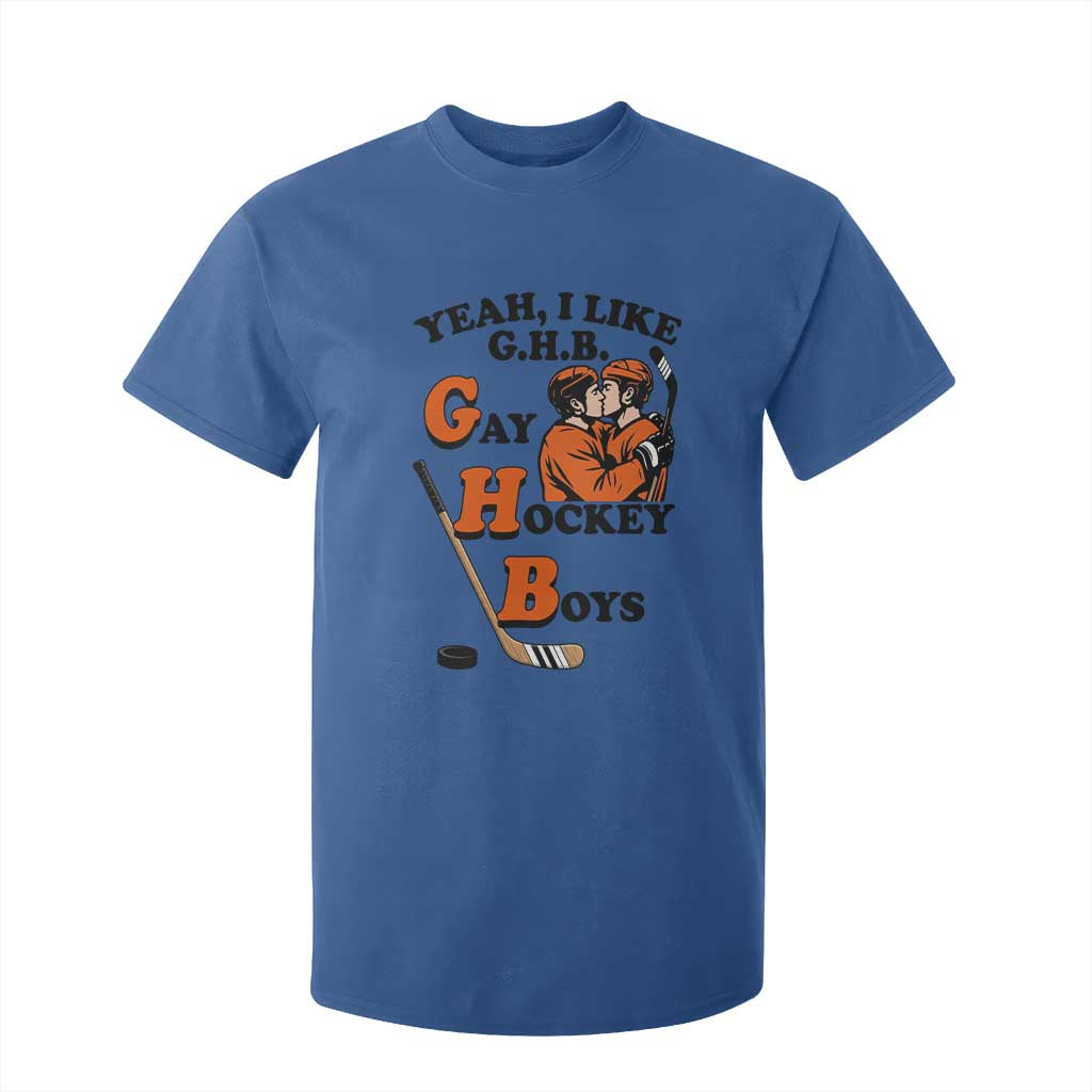 Yeah I Like GHB Gay Hockey Boys T Shirt For Kid LGBTQ Pride Hockey Fan TS02 Royal Blue Print Your Wear