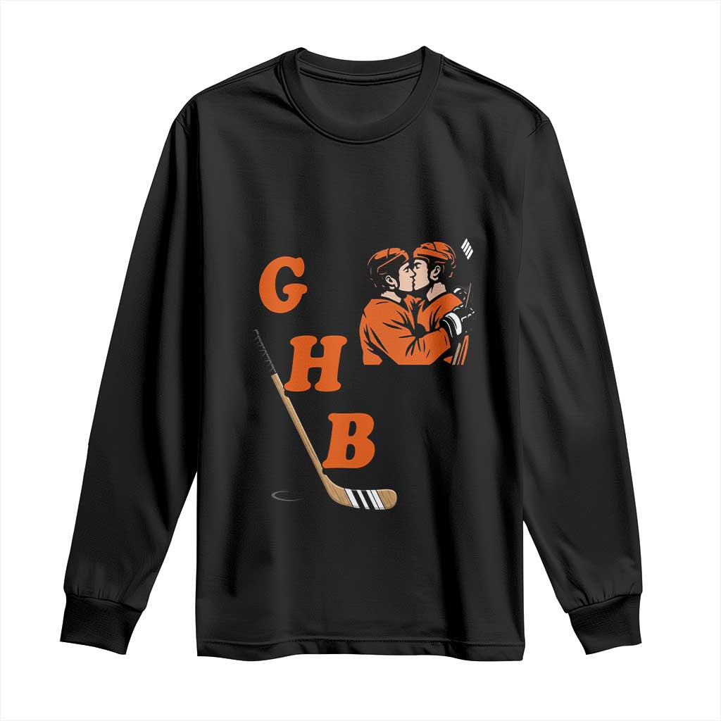 Yeah I Like GHB Gay Hockey Boys Long Sleeve Shirt LGBTQ Pride Hockey Fan TS02 Black Print Your Wear