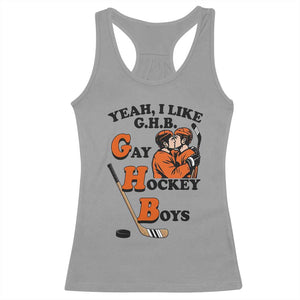 Yeah I Like GHB Gay Hockey Boys Racerback Tank Top LGBTQ Pride Hockey Fan TS02 Sport Gray Print Your Wear