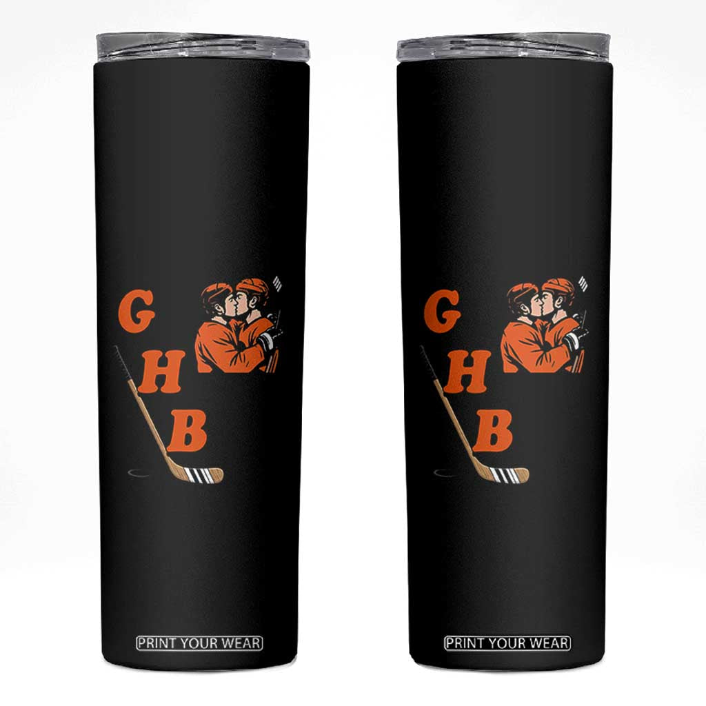 Yeah I Like GHB Gay Hockey Boys Skinny Tumbler LGBTQ Pride Hockey Fan TS02 Black Print Your Wear