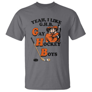 Yeah I Like GHB Gay Hockey Boys T Shirt LGBTQ Pride Hockey Fan TS02 Charcoal Print Your Wear