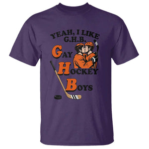 Yeah I Like GHB Gay Hockey Boys T Shirt LGBTQ Pride Hockey Fan TS02 Purple Print Your Wear
