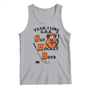 Yeah I Like GHB Gay Hockey Boys Tank Top LGBTQ Pride Hockey Fan TS02 Athletic Heather Print Your Wear